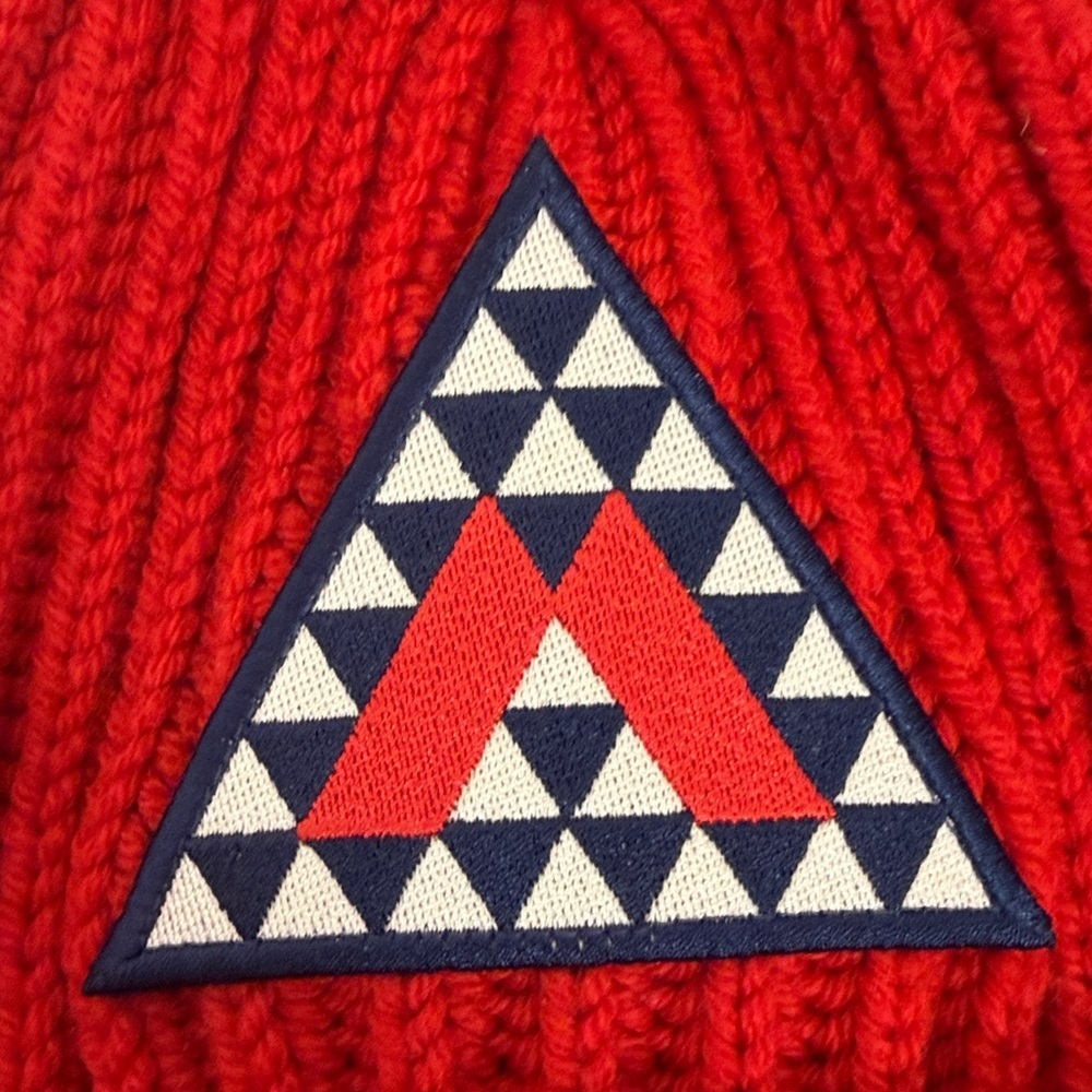 NWOT Moncler Red Ribbed Beanie - Picture 4 of 6